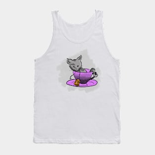 Kitten in Teacup Tank Top